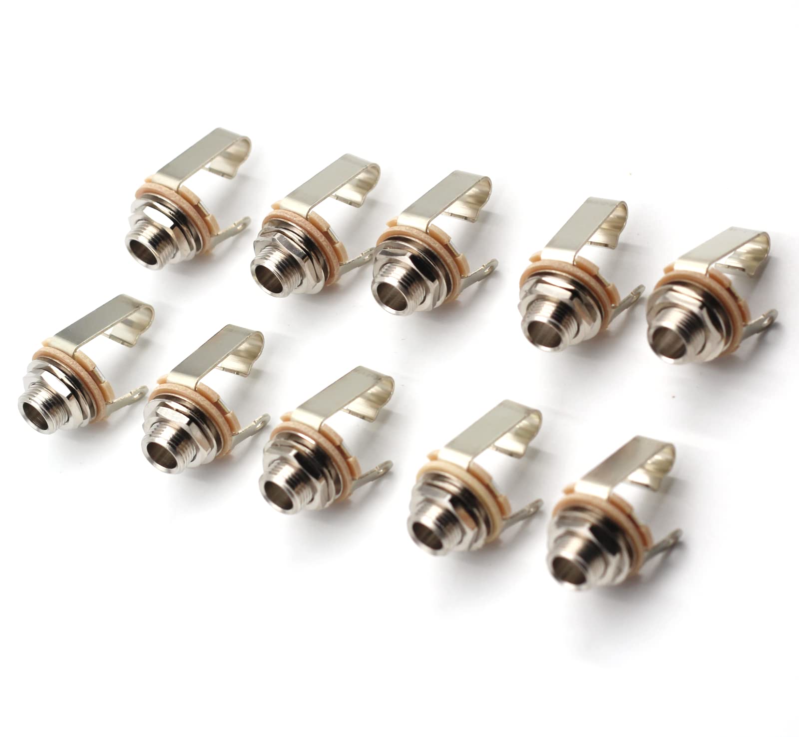 Electric Guitar Output Jack, Switchcraft #11 1/4 Guitar Jack, Audio Jack for Quarter Inch Cable, Nickel Plate Contact, Mono Outp